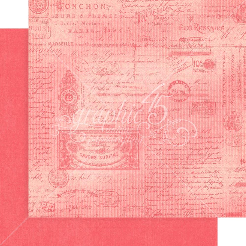 Набір фонового паперу для скрапбукінгу Ephemera Queen, 8 аркушів, 30х30 см, Graphic 45