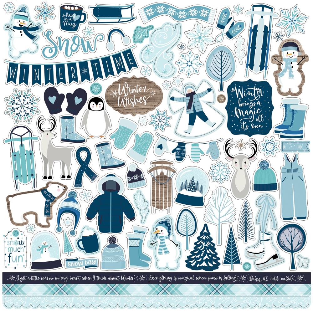Набор наклеек Winter Magic - Elements, 30х30 см, Echo Park