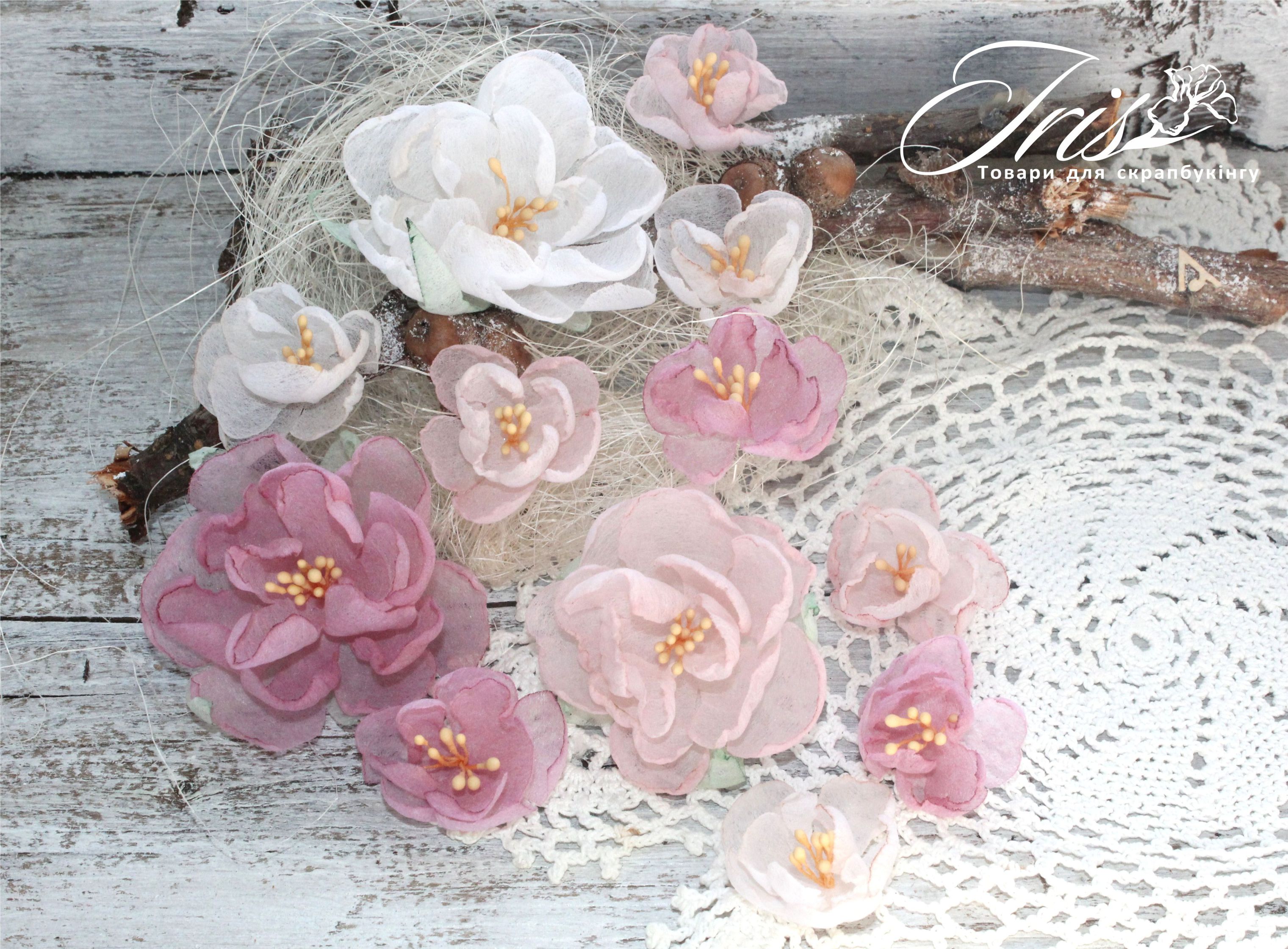 Набор цветов и декора, Royalty flowers Розовые мечты, 30-50 мм, 12 шт, Iris