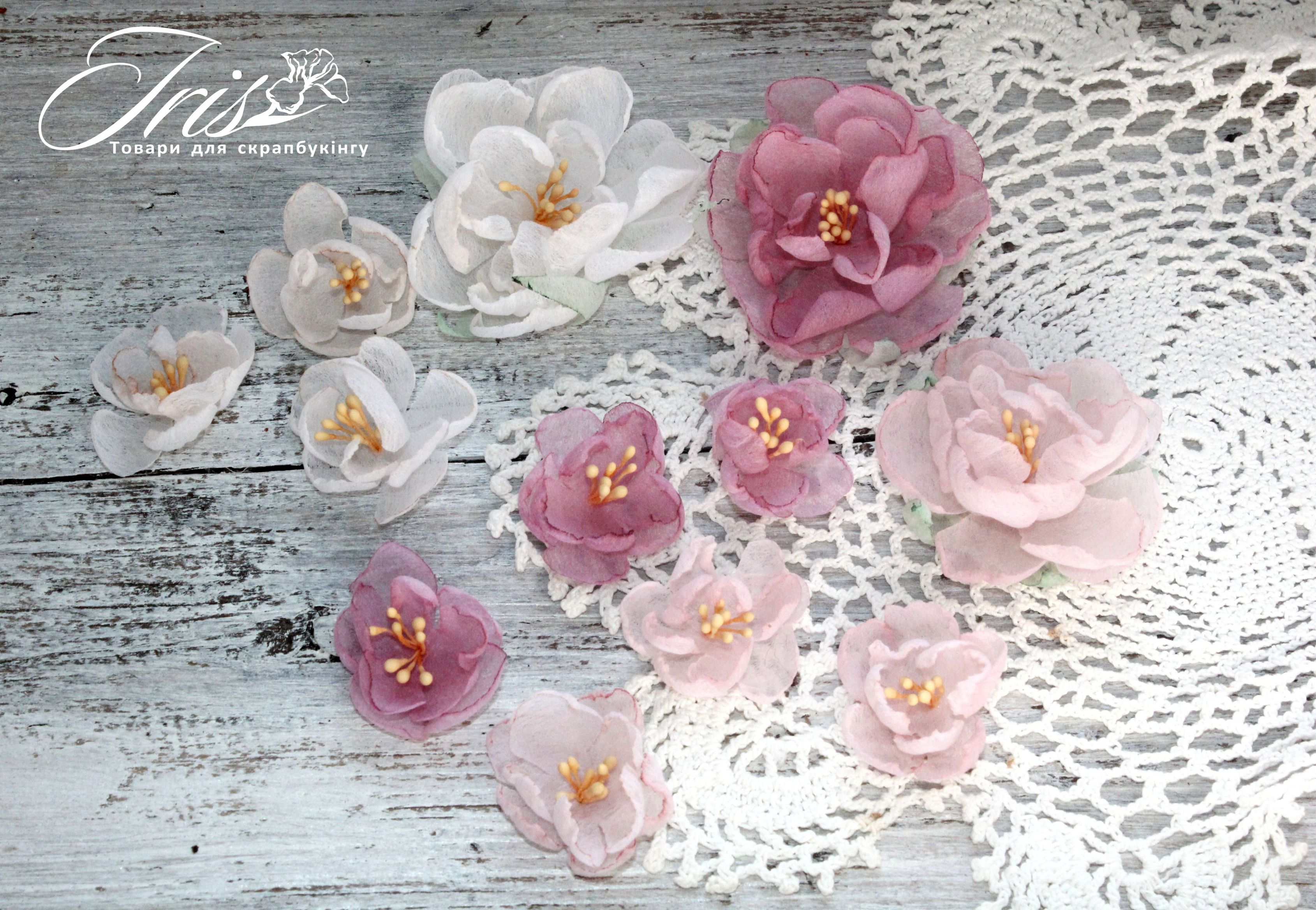 Набор цветов и декора, Royalty flowers Розовые мечты, 30-50 мм, 12 шт, Iris