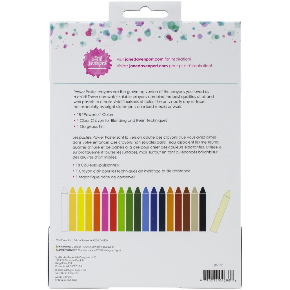 Набор неводорастворимой масляной пастели Jane Davenport Oil Pastel Crayons, 18 шт, JD093