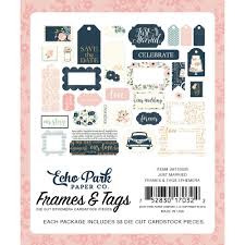 Набір вирубування Frames & Tags - Just Married, 33 шт, Echo Park