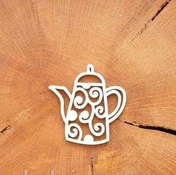 Чіпборд Чайник із завитками, 1 шт. WOODChic
