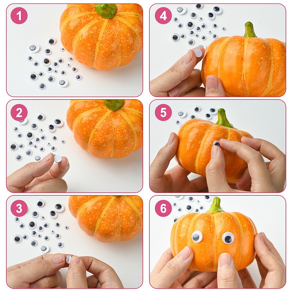 Набір очей для іграшок та ляльок,  7 розміров, 4 - 13 мм, 400 шт.