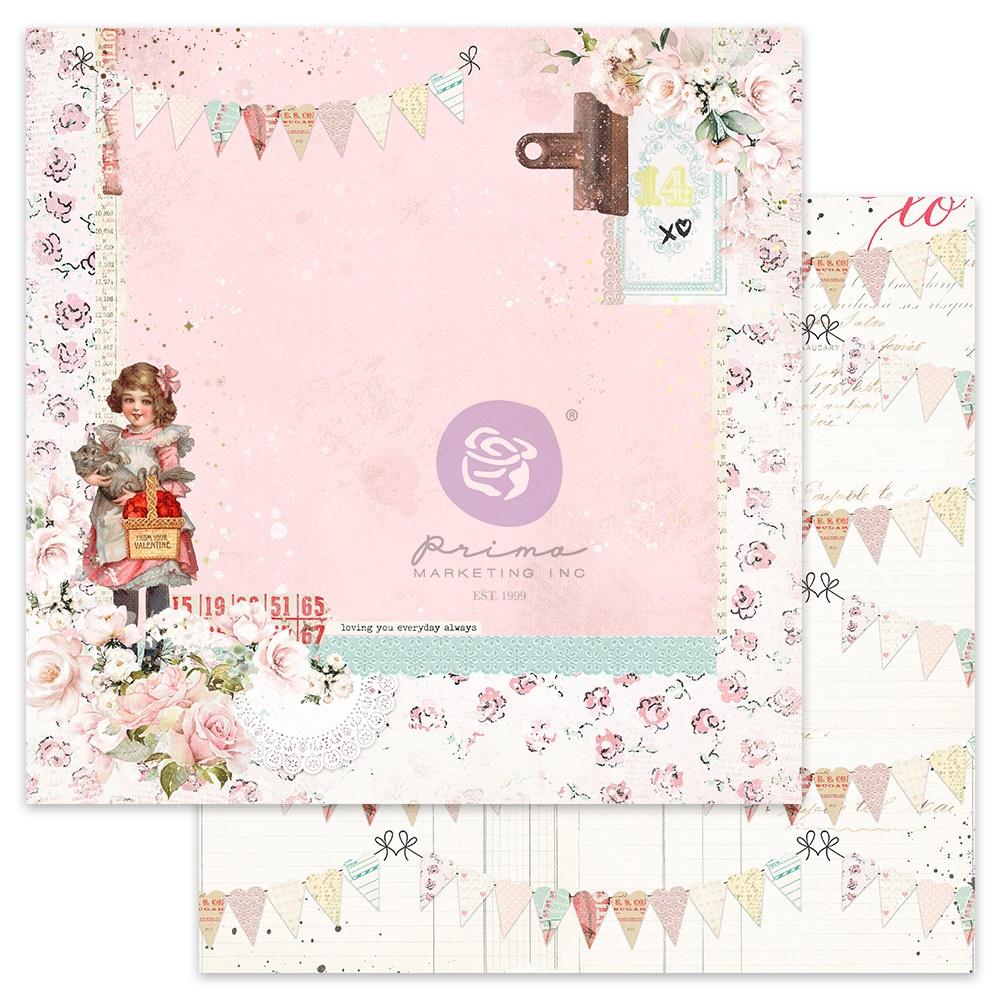 Скраппапір Valentine Bunting - Love Notes, 30х30 см, Prima