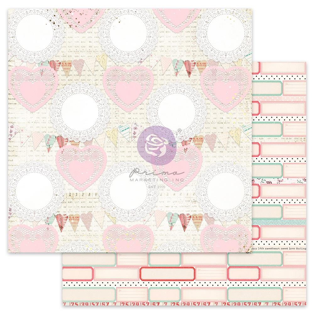 Скраппапір Sweet Laces - Love Notes, 30х30 см, Prima