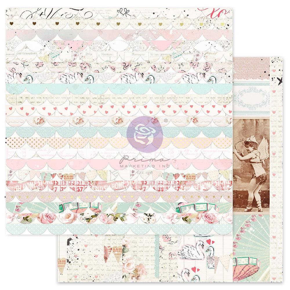 Скраппапір Darling Stripes - Love Notes, 30х30 см, Prima