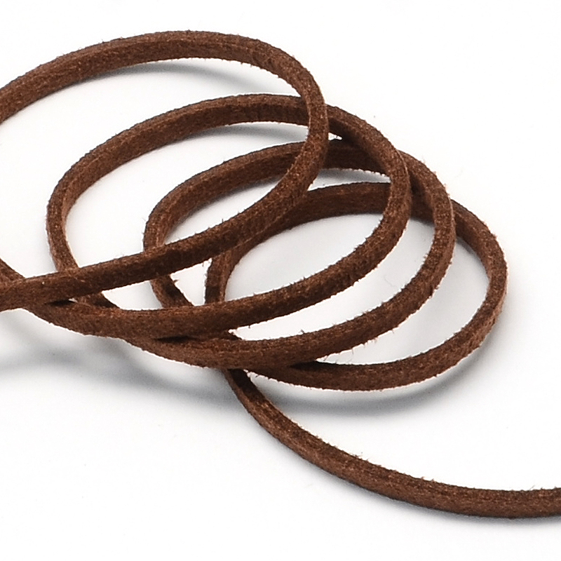 Шнур искусственная замша, 2.7 мм, 90 см, коричневый