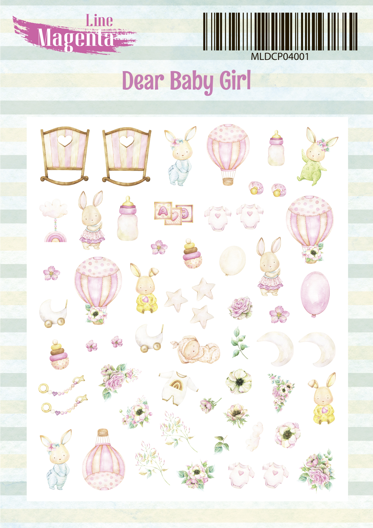 Набір вирубування, Dear Baby Girl, Magenta Line