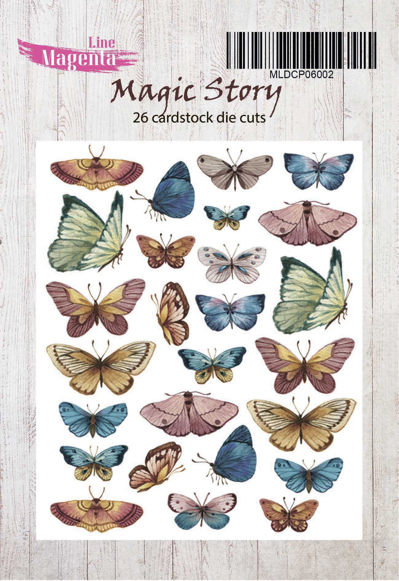 Набір вирубування, Метелики Magic Story, 26 шт., Magenta Line