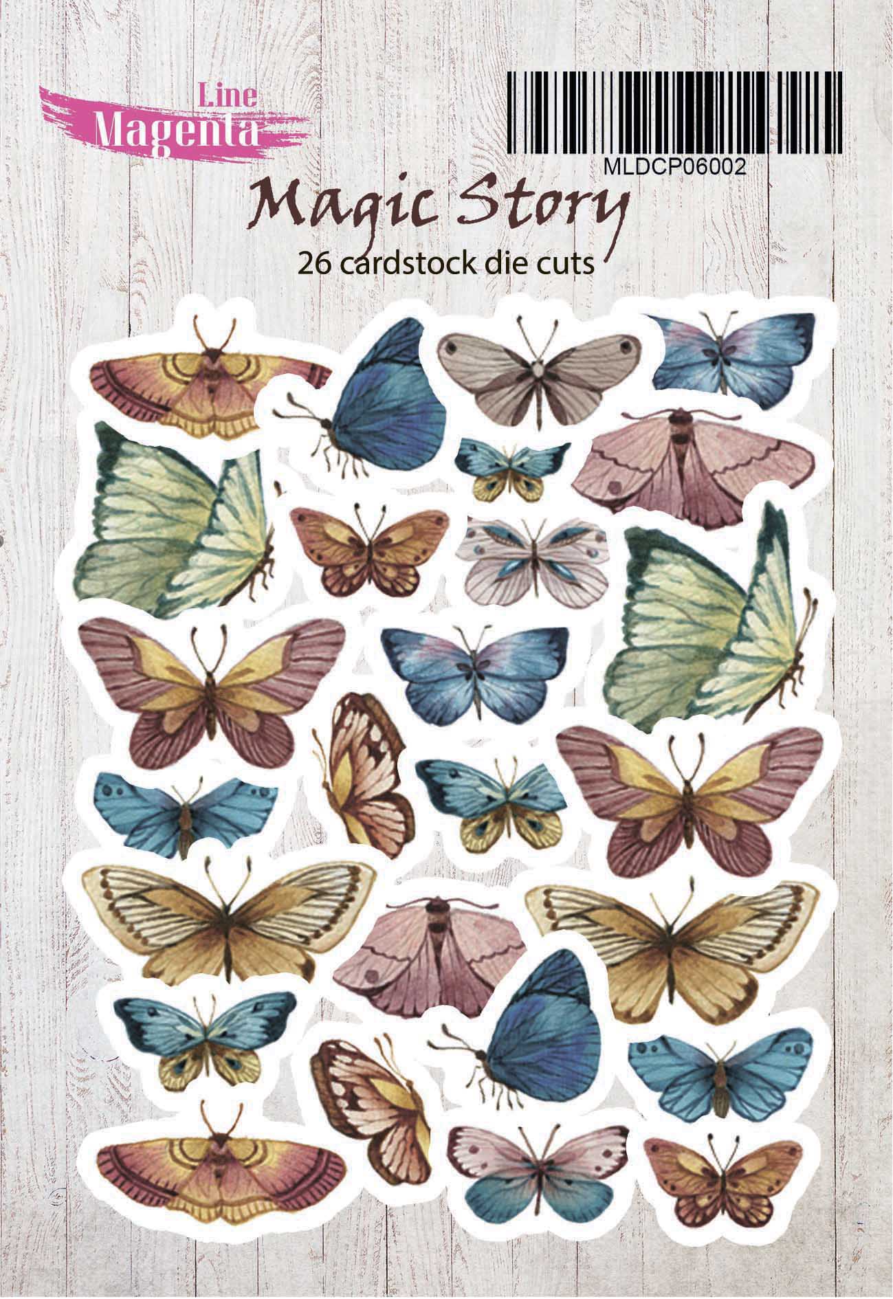Набір вирубування, Метелики Magic Story, 26 шт., Magenta Line
