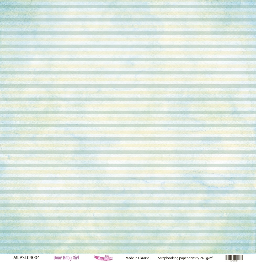 Двусторонняя скрапбумага, Dear Baby Girl 04, 240 г/м2, 30,5х30,5 см, Magenta Line