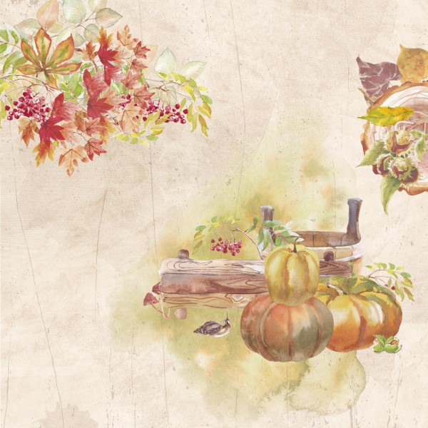 Набір скраппаперу, Cozy Autumn, 12 двосторонніх аркушів + бонус, 30,5х30,5 см, Magenta Line