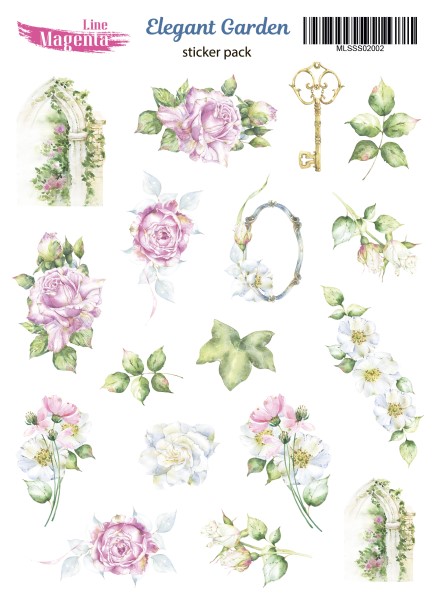 Наклейки, Elegant Garden 02 Весняний сад, 13х18 см, Magenta Line