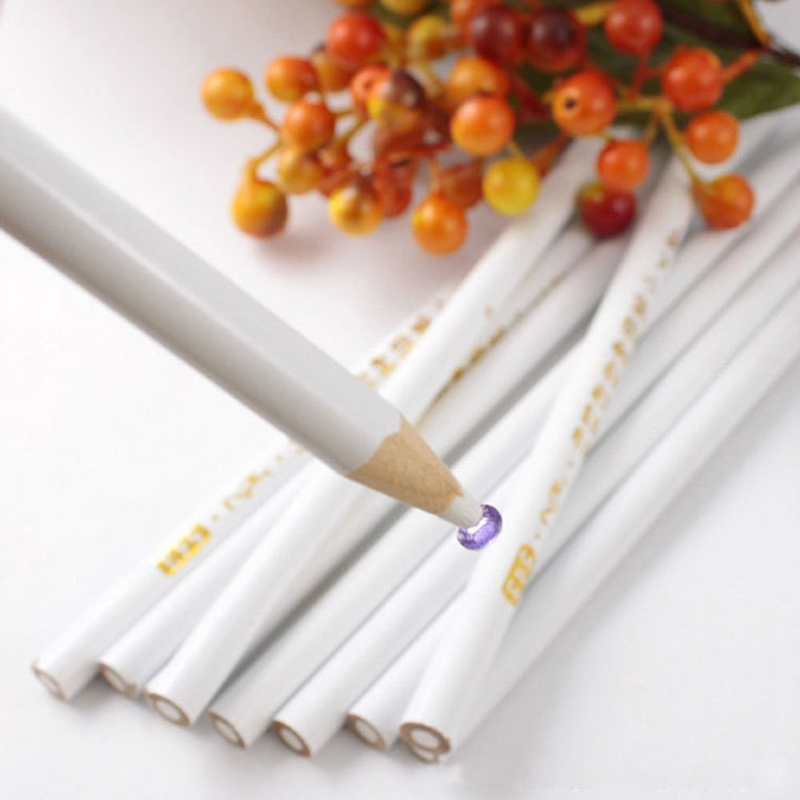 Восковый карандаш-аппликатор белого цвета для работы со стразами, 17 см