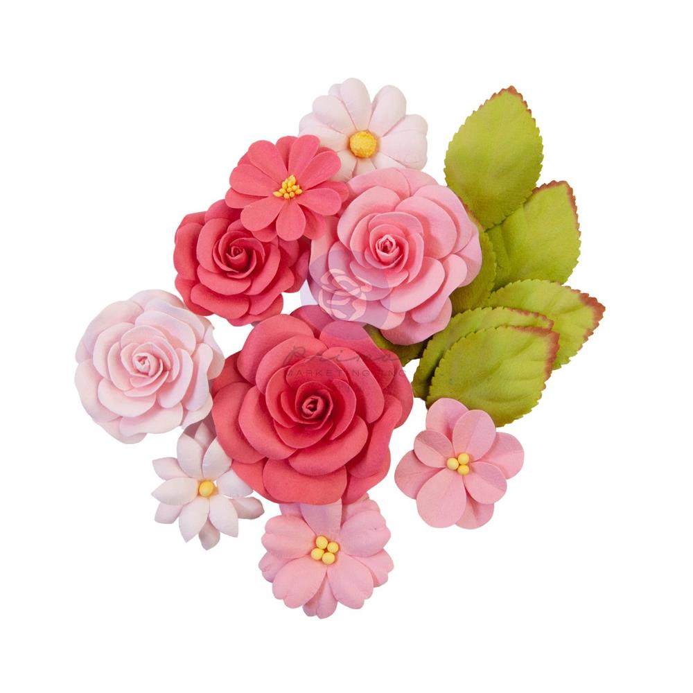 Набір квітів Rosy Hues - Painted Frloral, 17 елементів, Prima
