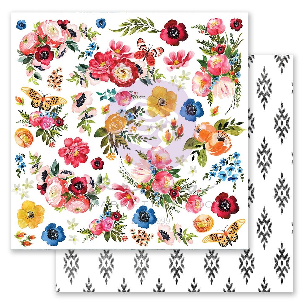 Скраппапір All The Flowers - Painted Floral, 30х30 см, Prima