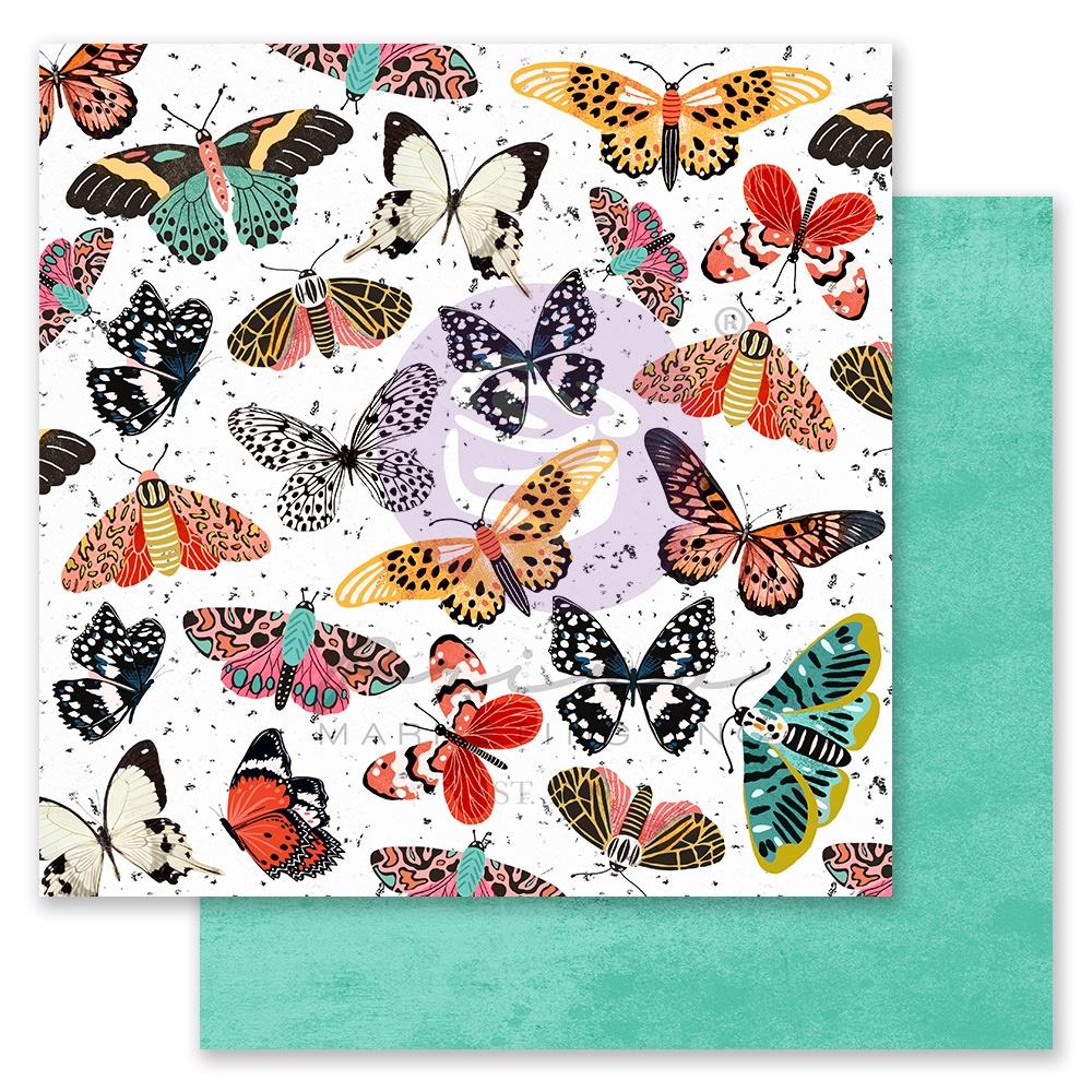 Скраппапір Butterflies Galore - Painted Floral, 30х30 см, Prima