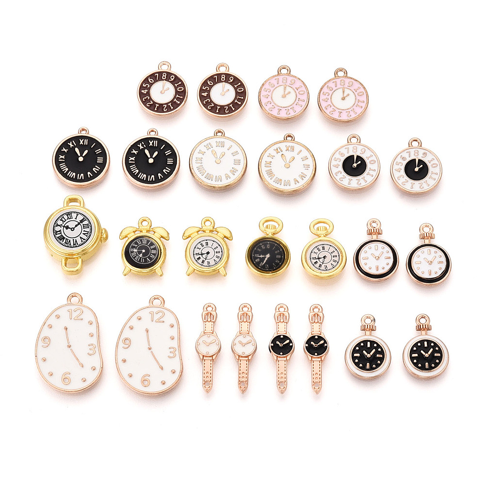 Набір підвісок Годинники, 12 штук, 15-27 мм