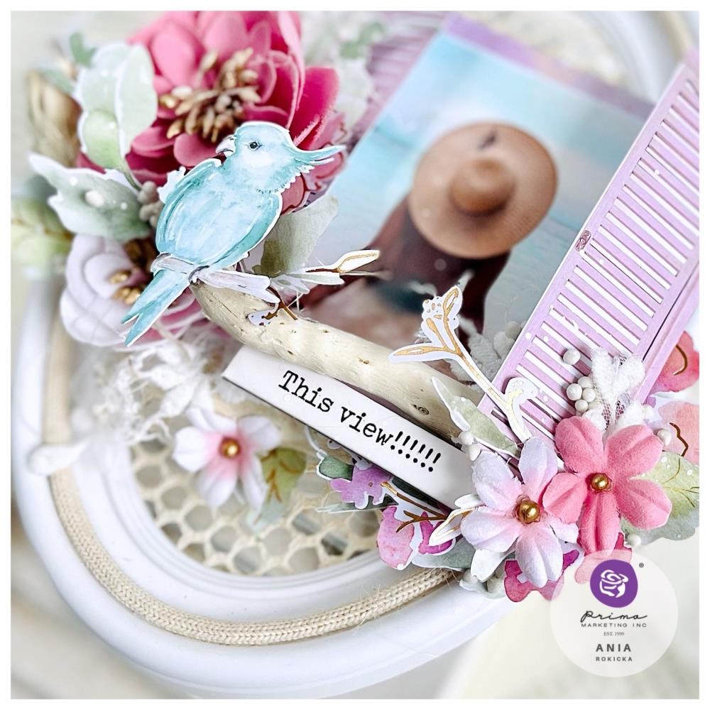 Набір декоративних квітів, Postcards From Paradise - May Flowers, 9 шт, Prima