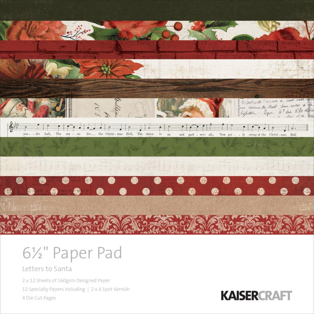 Набор бумаги Letters to Santa, 16х16 см, 40 листов от Kaisercraft