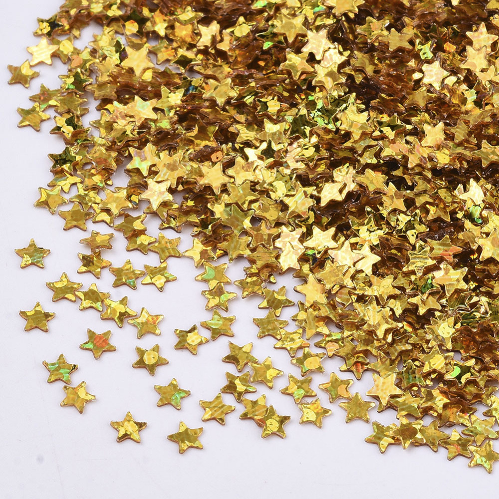 Набор пайеток Звездочки, цвет золотой, 2.6 мм, около 10 грамм