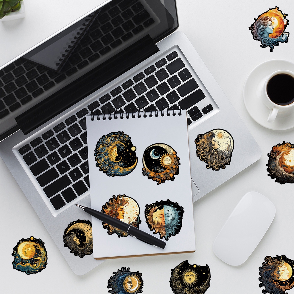 Набор наклеек Богиня луны, водостойкие, 4-8 см, 50 штук