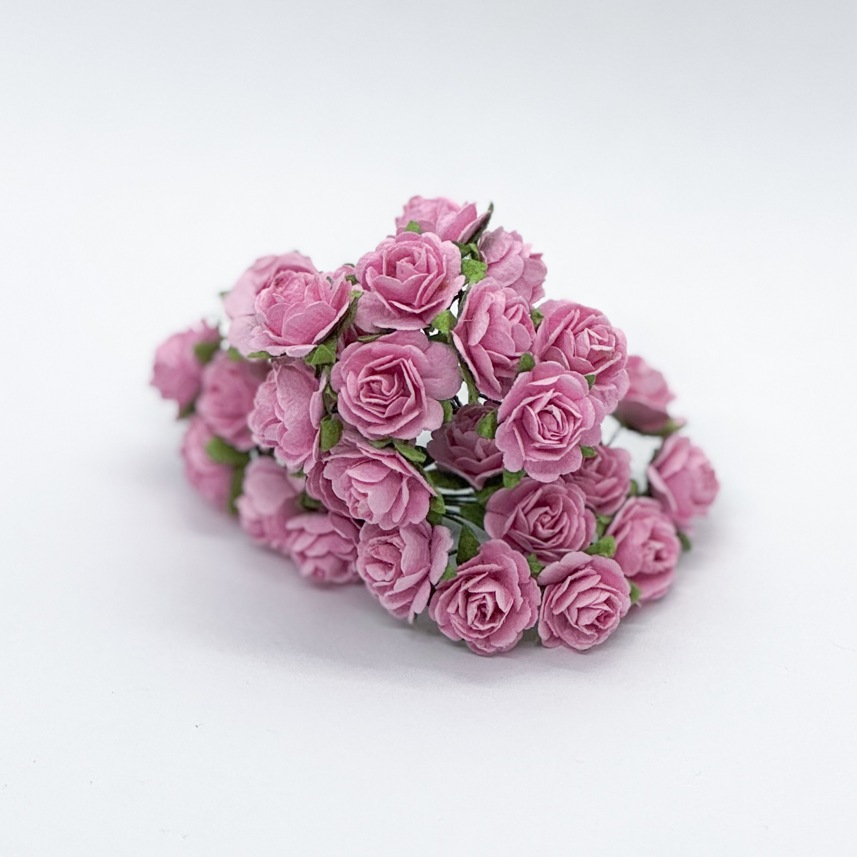 Набір диких трояндочок 20 мм, яскраво-рожевий, 10 шт