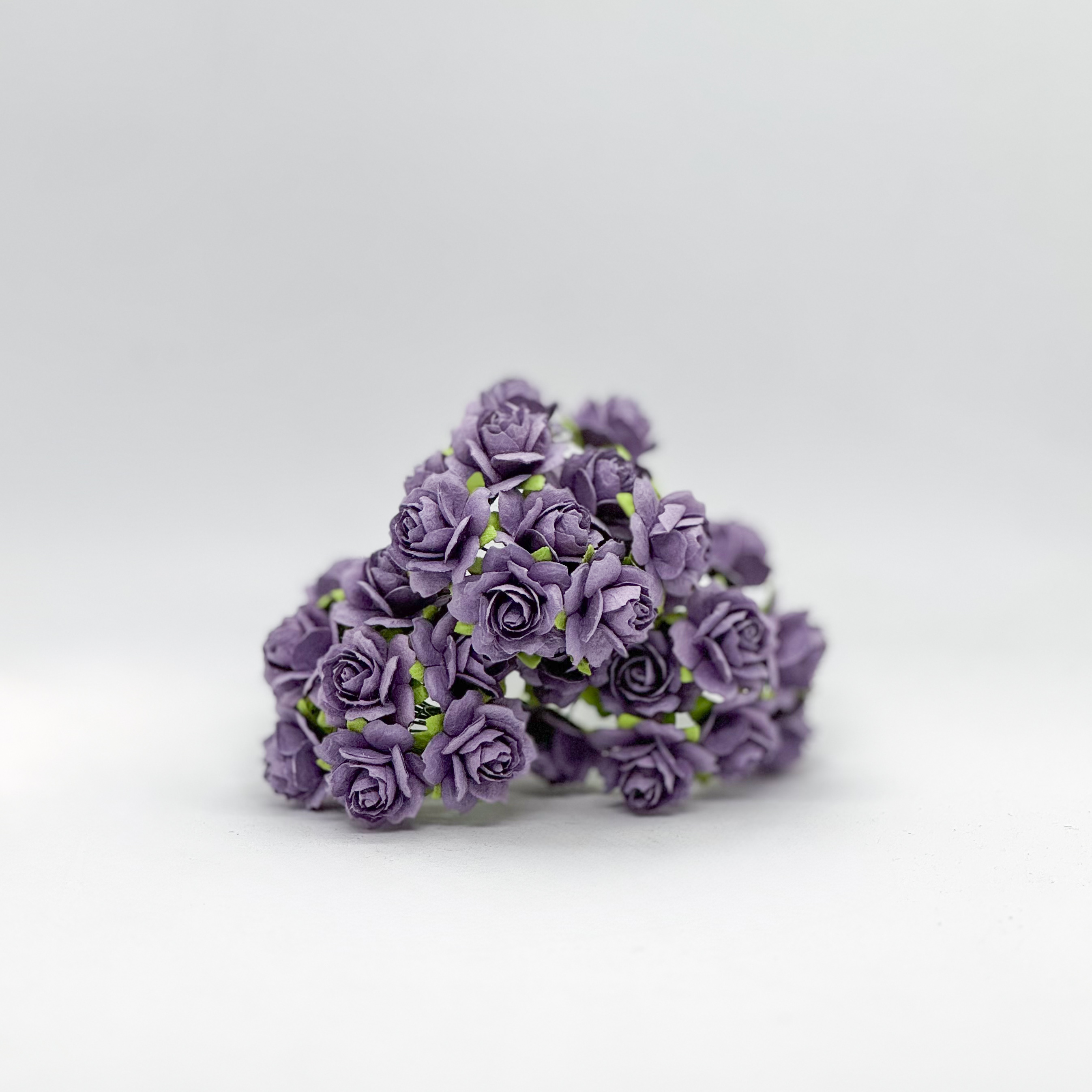 Набір диких трояндочок 25 мм, фіолетовий, 5 шт