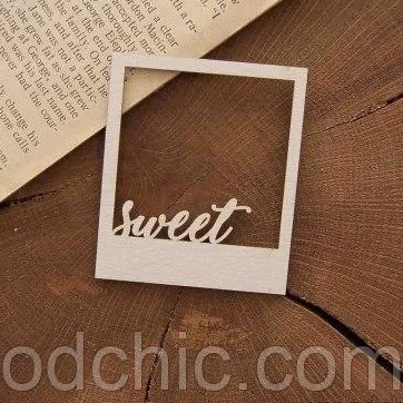 Чипборд, Рамка полароид Sweet, Woodchic