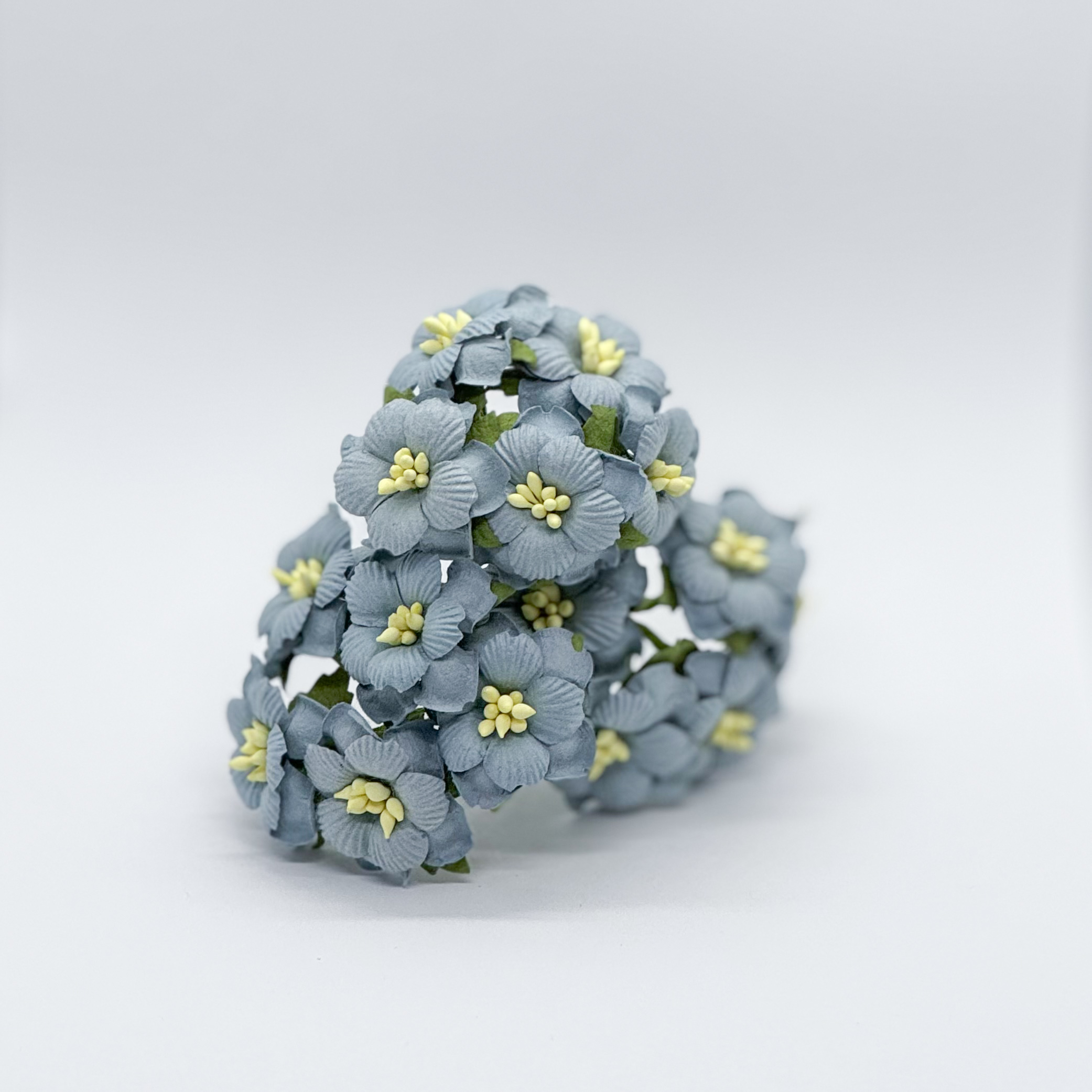 Набір квітів яблуні, блакитний, 5 шт, 3,8 см.