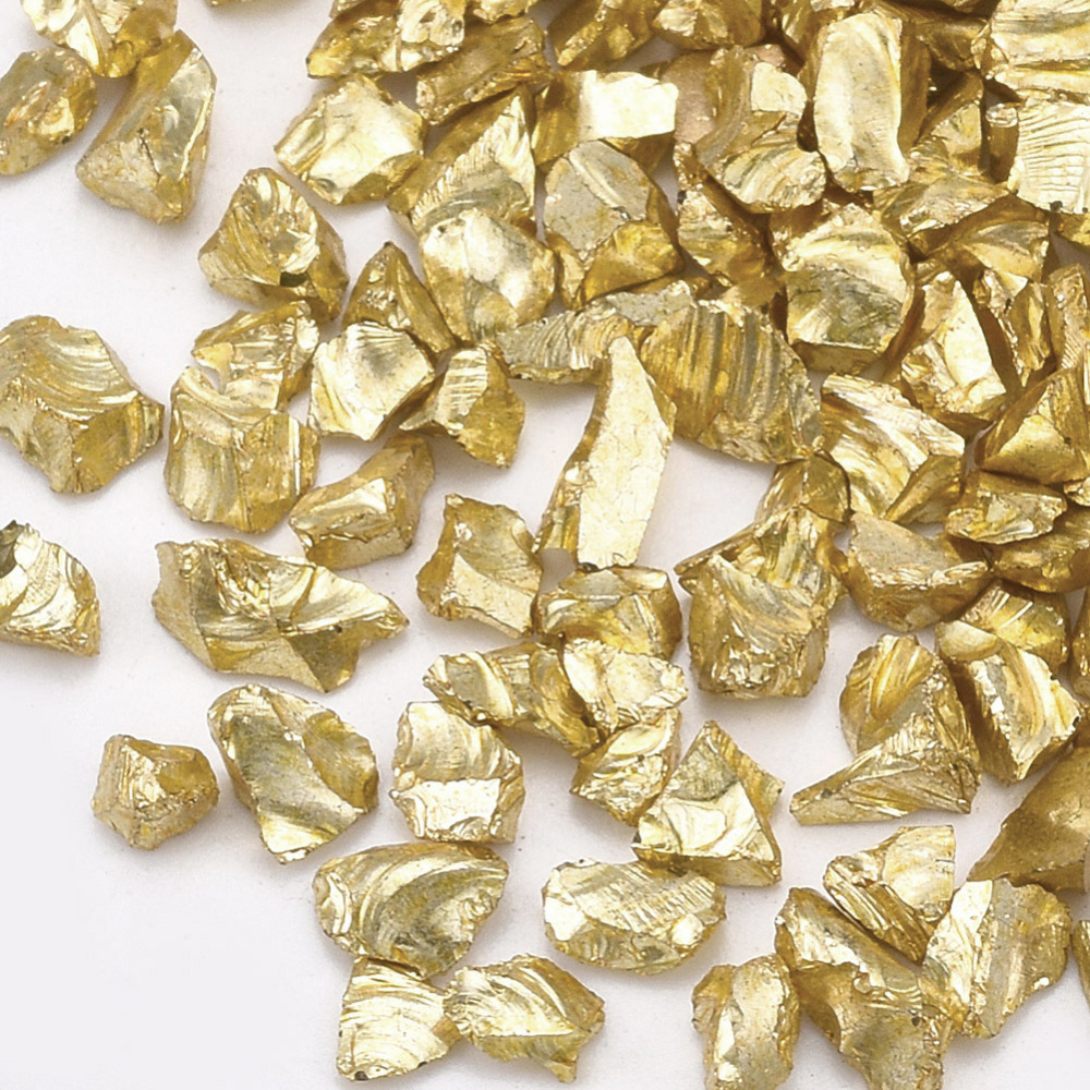 Декоративні камінці в баночці, золото, від 2 до 3 мм, 25 грамм (близько 30 мл)