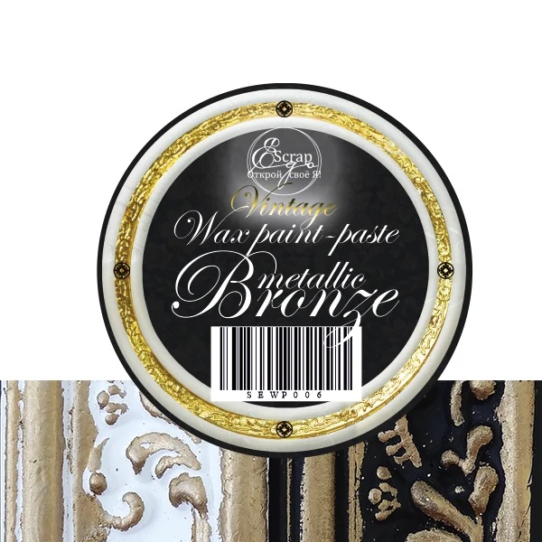 Восковая краска-паста Vintage Bronze pearl, 10 мл, ScrapEgo
