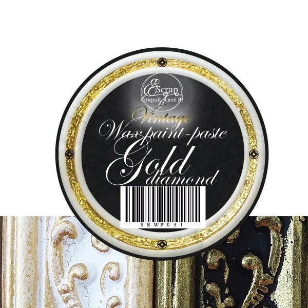 Воскова фарба-паста Vintage Gold diamond, 10 мл, ScrapEgo