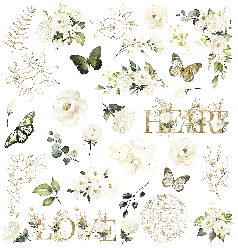 Лист одностороннього паперу для вирізання 30x30 Tenderness Scrapmir