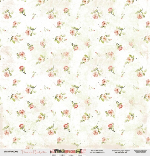 Аркуш двостороннього паперу, Fairy Blossom, 01 30х30 см, Scrapmir