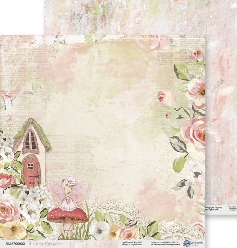 Аркуш двостороннього паперу, Fairy Blossom, 02 30х30 см, Scrapmir