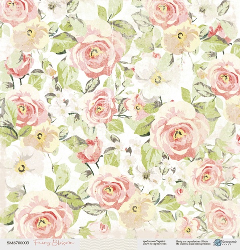 Аркуш двостороннього паперу, Fairy Blossom, 03 30х30 см, Scrapmir