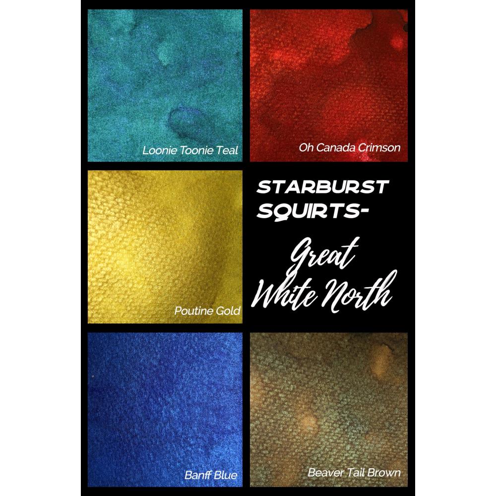 Набор красок в пигменте Starburst Squirt Set 2 - Great White North, Lindy's Stamp Gang