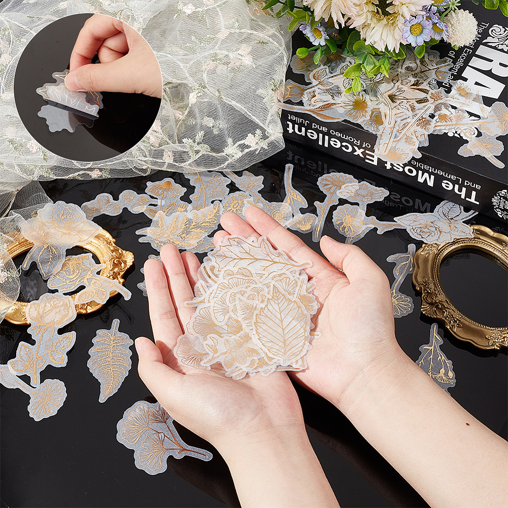 Набір наклейок Золотий декор, плівка, 40 шт., 6–7 см