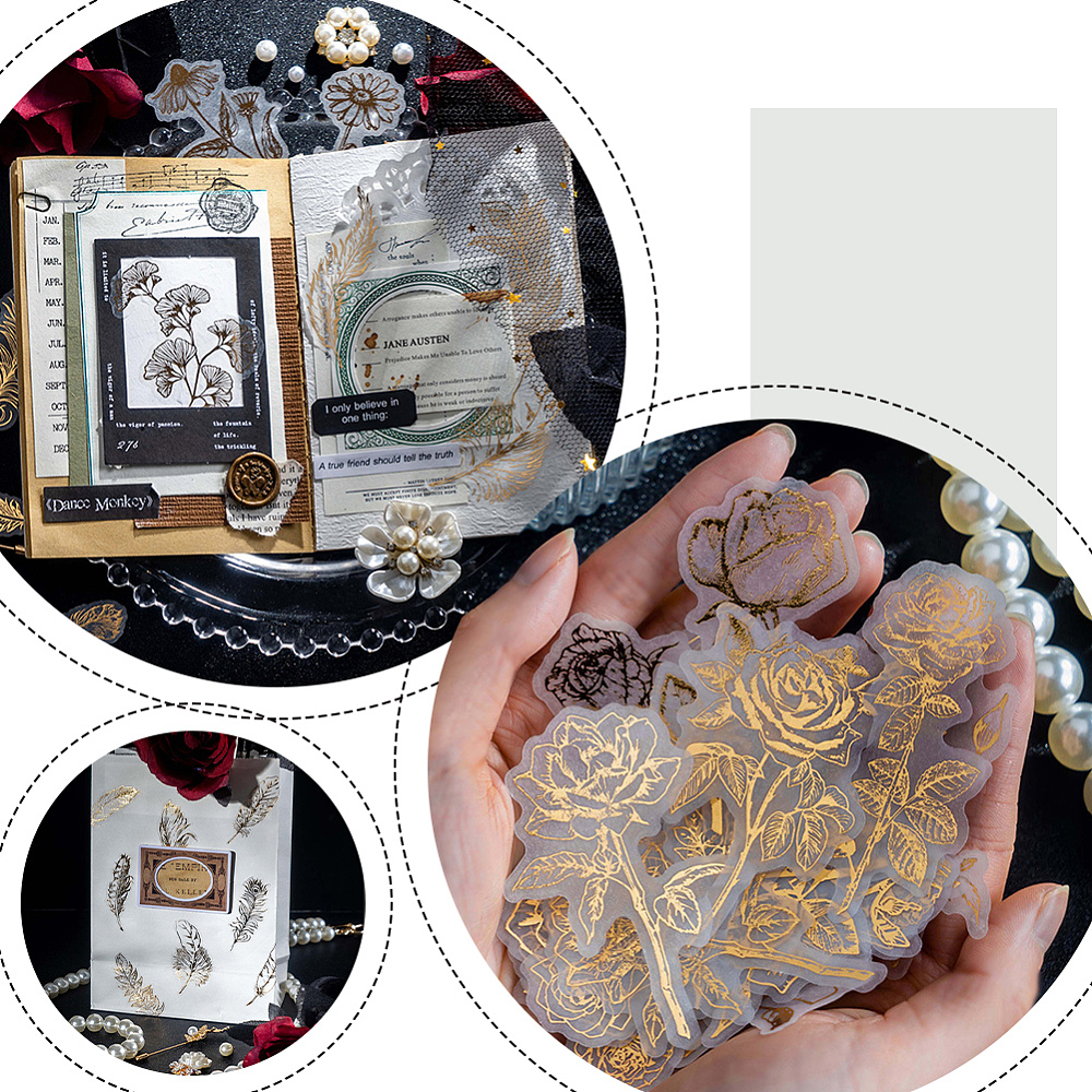 Набір наклейок Золотий декор, плівка, 40 шт., 6–7 см