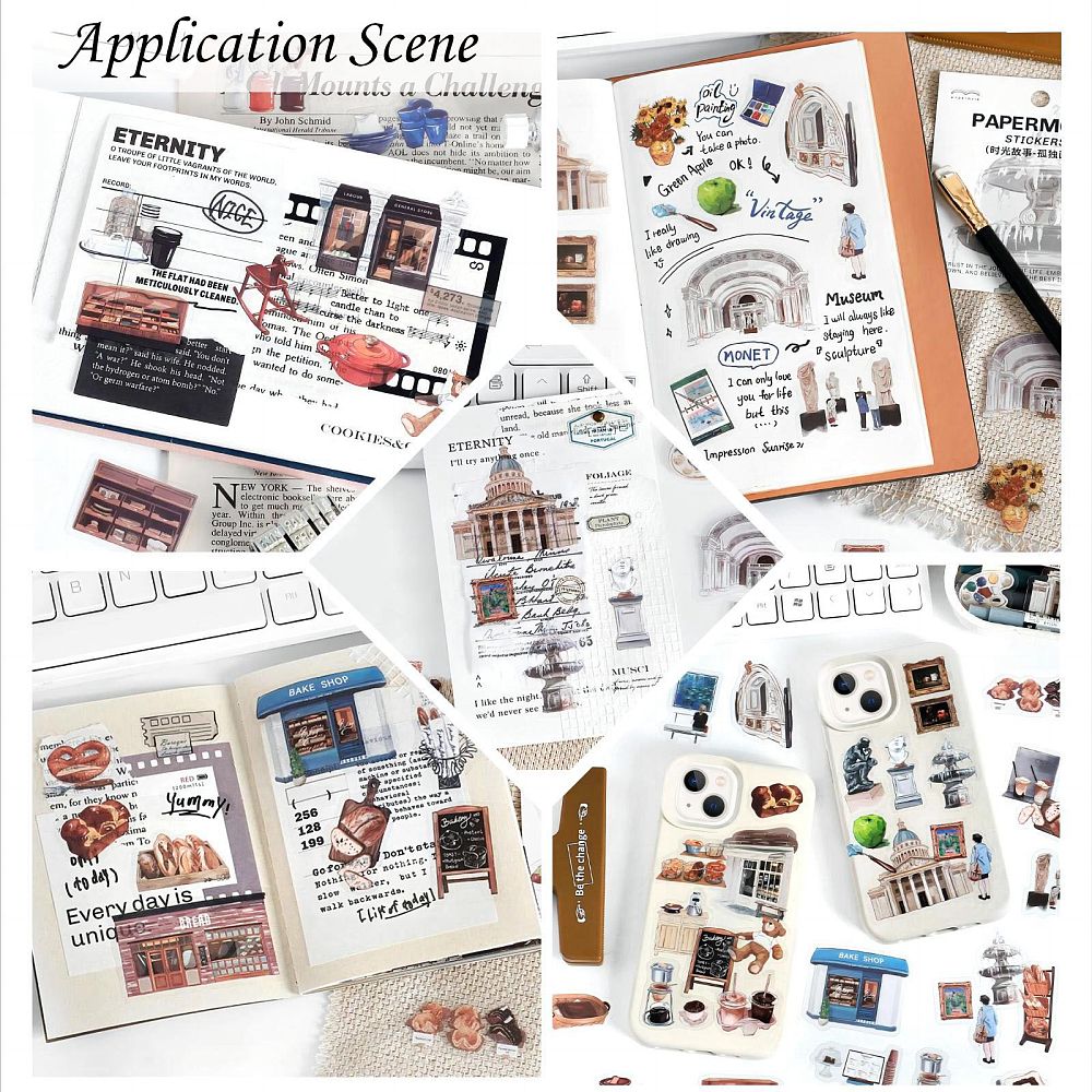 Набор наклеек Кофейня, пленка, 3-6 см. 30 шт.