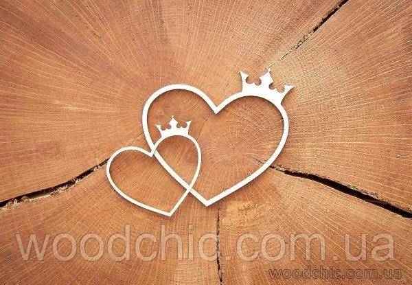 Чіпборд, Серце з коронкою, великий, Woodchic