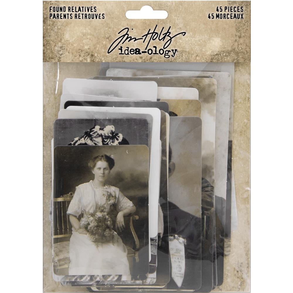 Набір карток Idea-Ology Found Relative Vintage Portraits, 45 шт, Tim Holtz