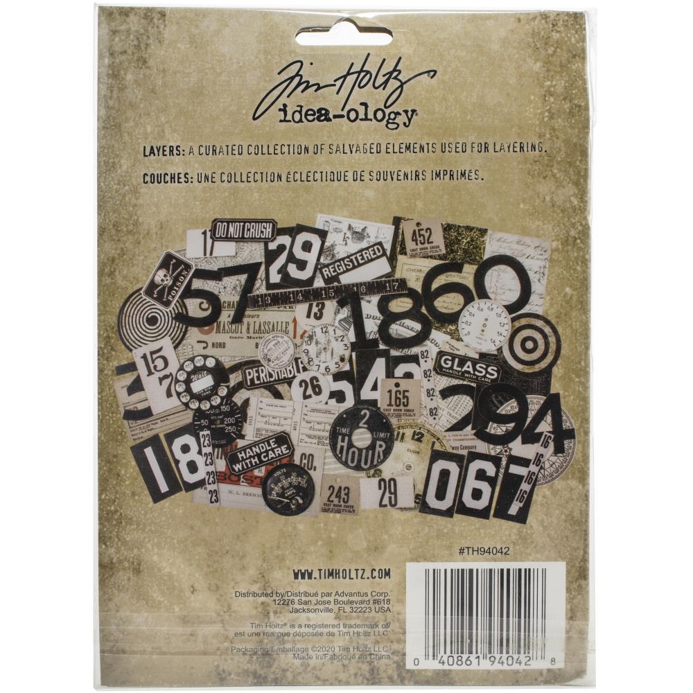 Набір вирубування для скрапбукінгу, Idea-Ology Layers Urban 65 од., Tim Holtz
