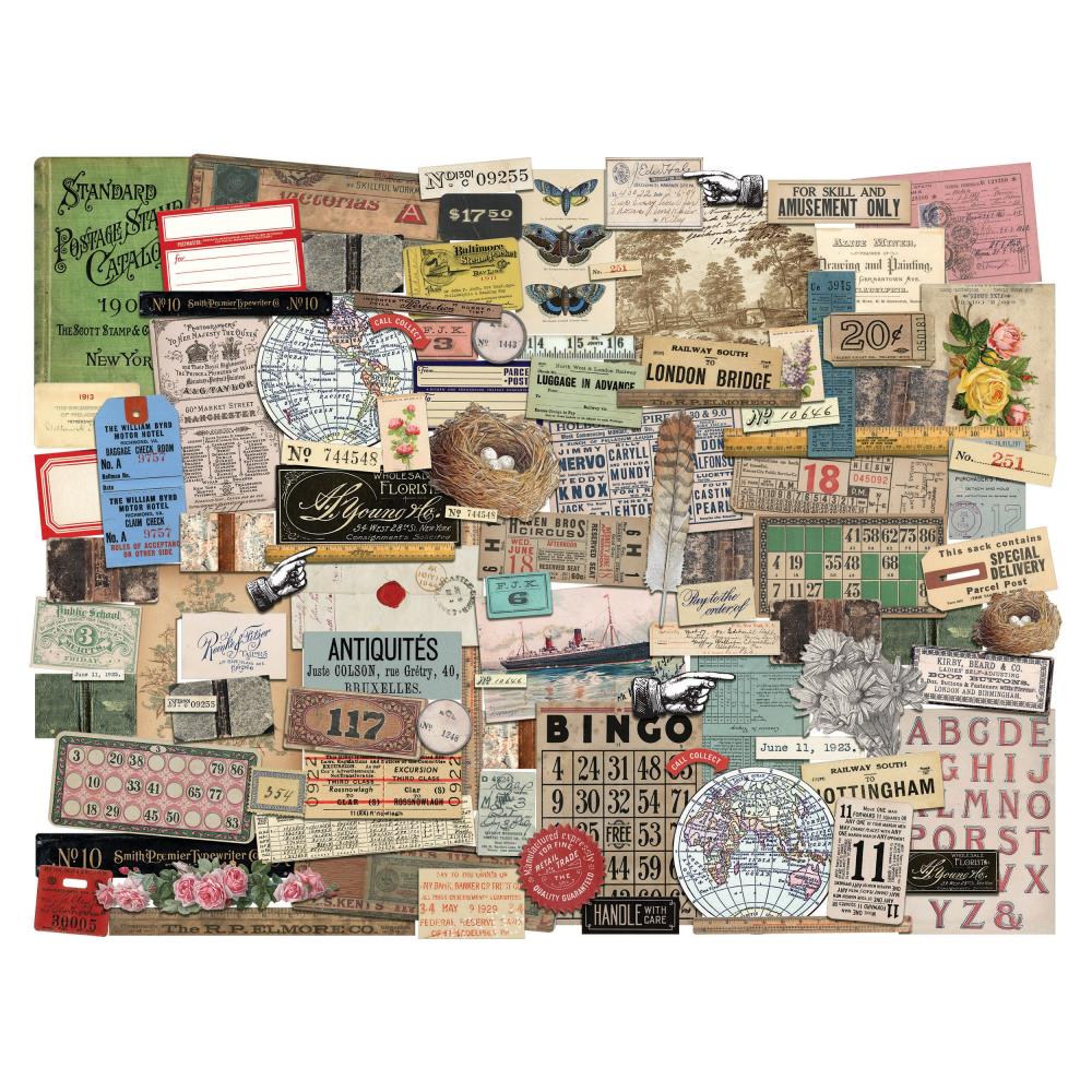 Набір вирубування, Idea-Ology Memoir Ephemera Pack, 102 шт, Tim Holtz