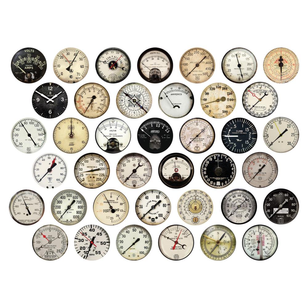 Набор высечек, Idea-Ology Gauge Dials, 39 шт, Tim Holtz