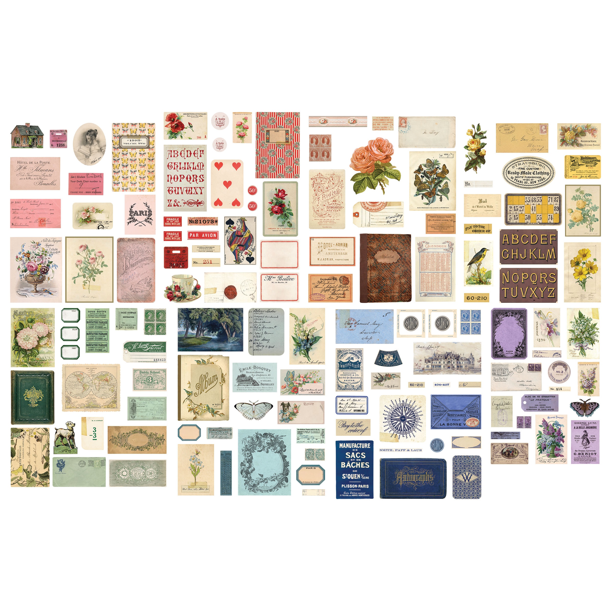 Набор высечек Idea-Ology Ephemera Pack, Palette, 136шт, Tim Holtz