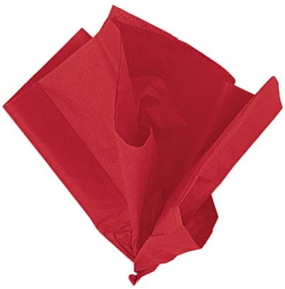 Тиш'ю папір декоративний, червоний, 50х70см, 18г/м2