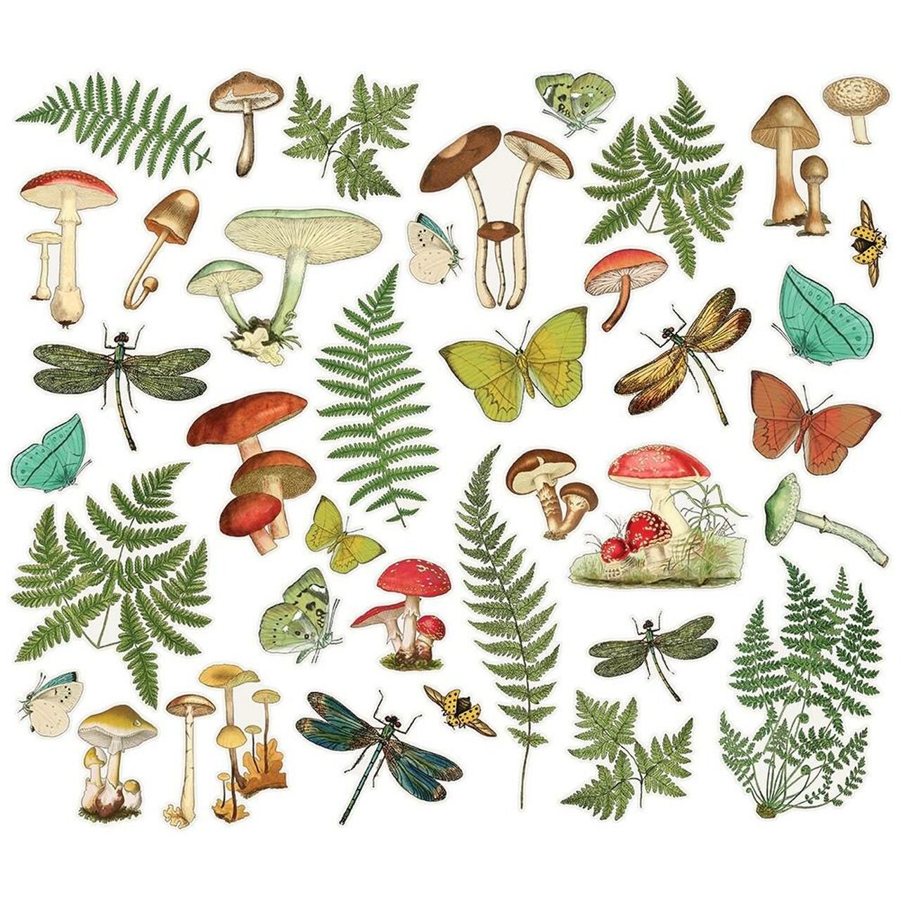 Набор высечек Vintage Great Escape Foliage, 39 шт, Simple Stories